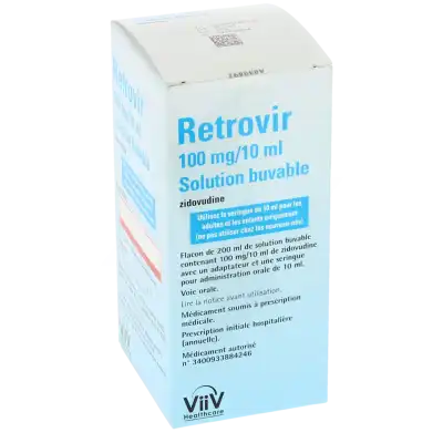 Retrovir 100 Mg/10 Ml, Solution Buvable à Nice