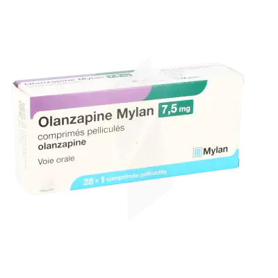 OLANZAPINE MYLAN 7,5 mg, comprimé pelliculé