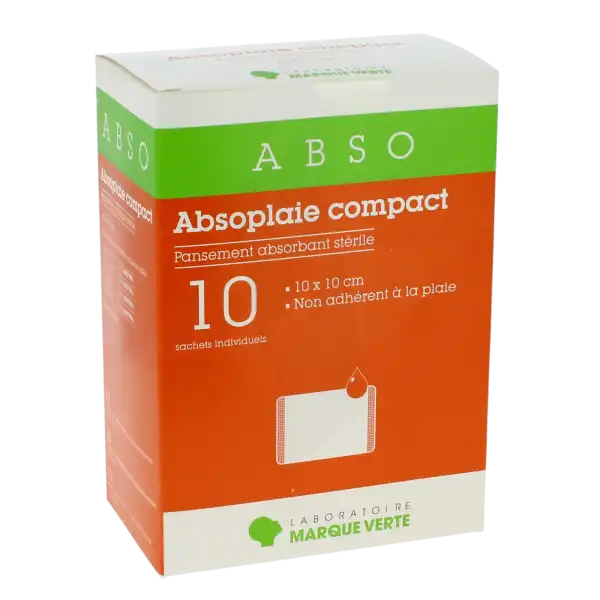 Absoplaie Compact Pans Abs Non-adh 10x10  Boîte De 10