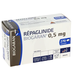Repaglinide Biogaran 0,5 Mg, Comprimé