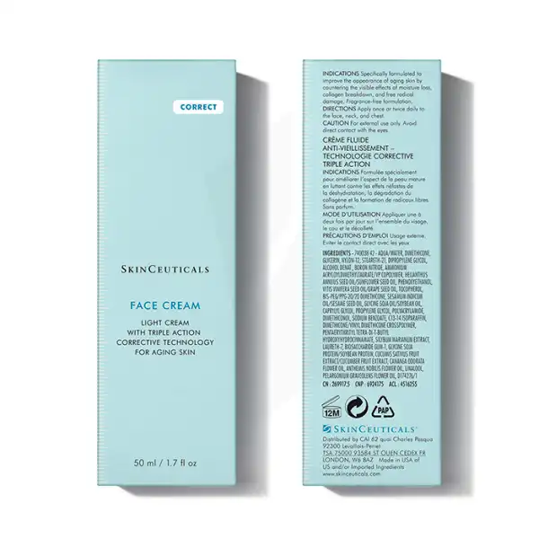 Skinceuticals Face Cream Crème Visage Rides Et Fermeté Flacon Pompe/50ml