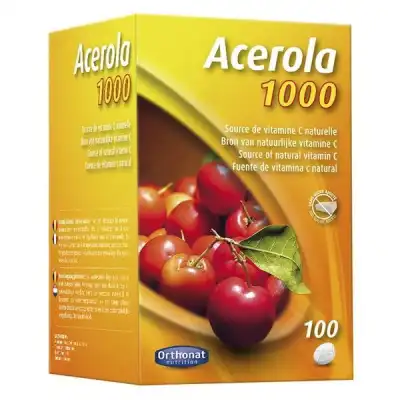 Orthonat Nutrition - Acerola 1000 - 100 Comprimés à Beaujeu-Saint-Vallier-Pierrejux-et-Quitteur