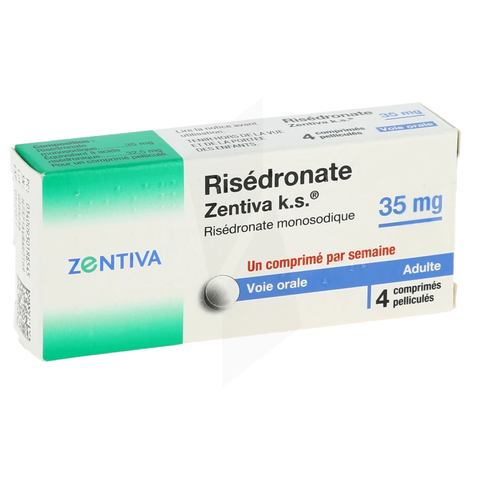 Risedronate Zentiva K.s. 35 Mg, Comprimé Pelliculé