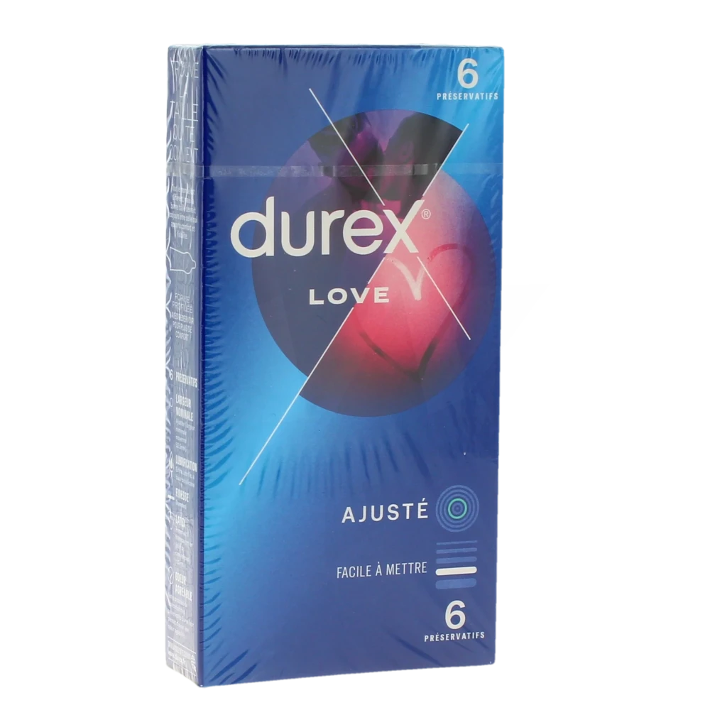 Durex Love Préservatif Avec Réservoir Lubrifié Boîte De 6