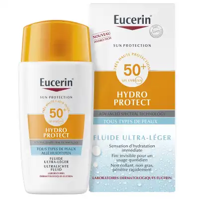 Eucerin Sun Hydro Protect Spf50 Fluide Ultra Léger Fl Pompe/50ml à Annecy