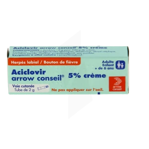 Aciclovir Arrow Conseil 5 % Cr T/2g