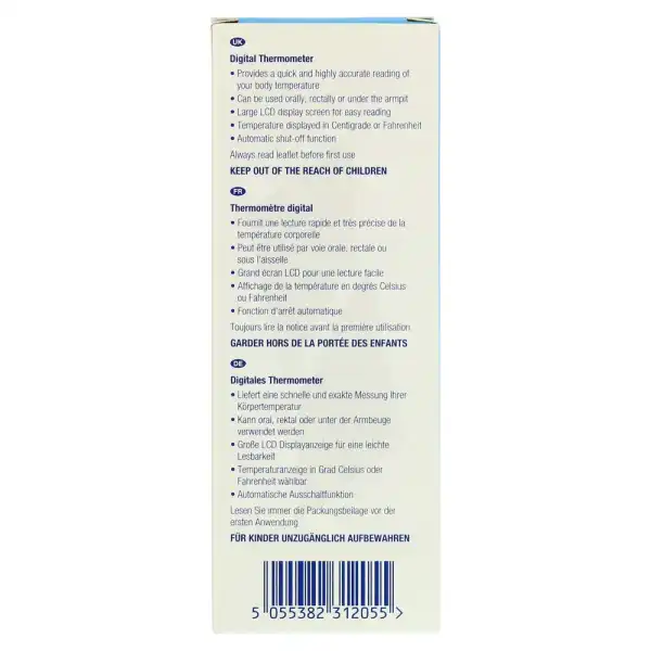 Alvita Thermomètre Digital Embout Rigide