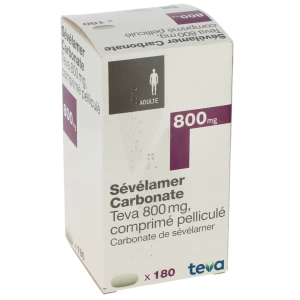 Sevelamer Carbonate Teva 800 Mg, Comprimé Pelliculé