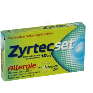 Zyrtecset 10 Mg, Comprimé Pelliculé Sécable