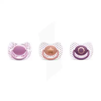 Suavinex Sucette réversible silicone +4mois Couture rose