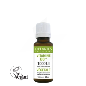 Vitamine D3 VÉgÉtale Huile 1000ui D-plantes Fl/20ml