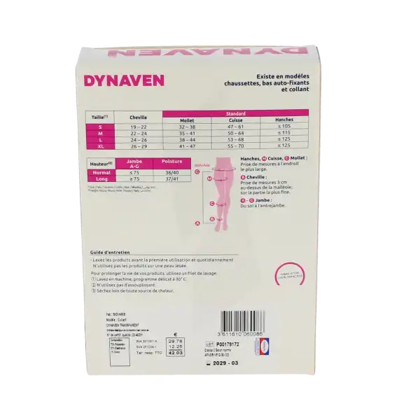 Sigvaris Dynaven Transparent Collant Classe 2 Femme Beige Clair Normal S