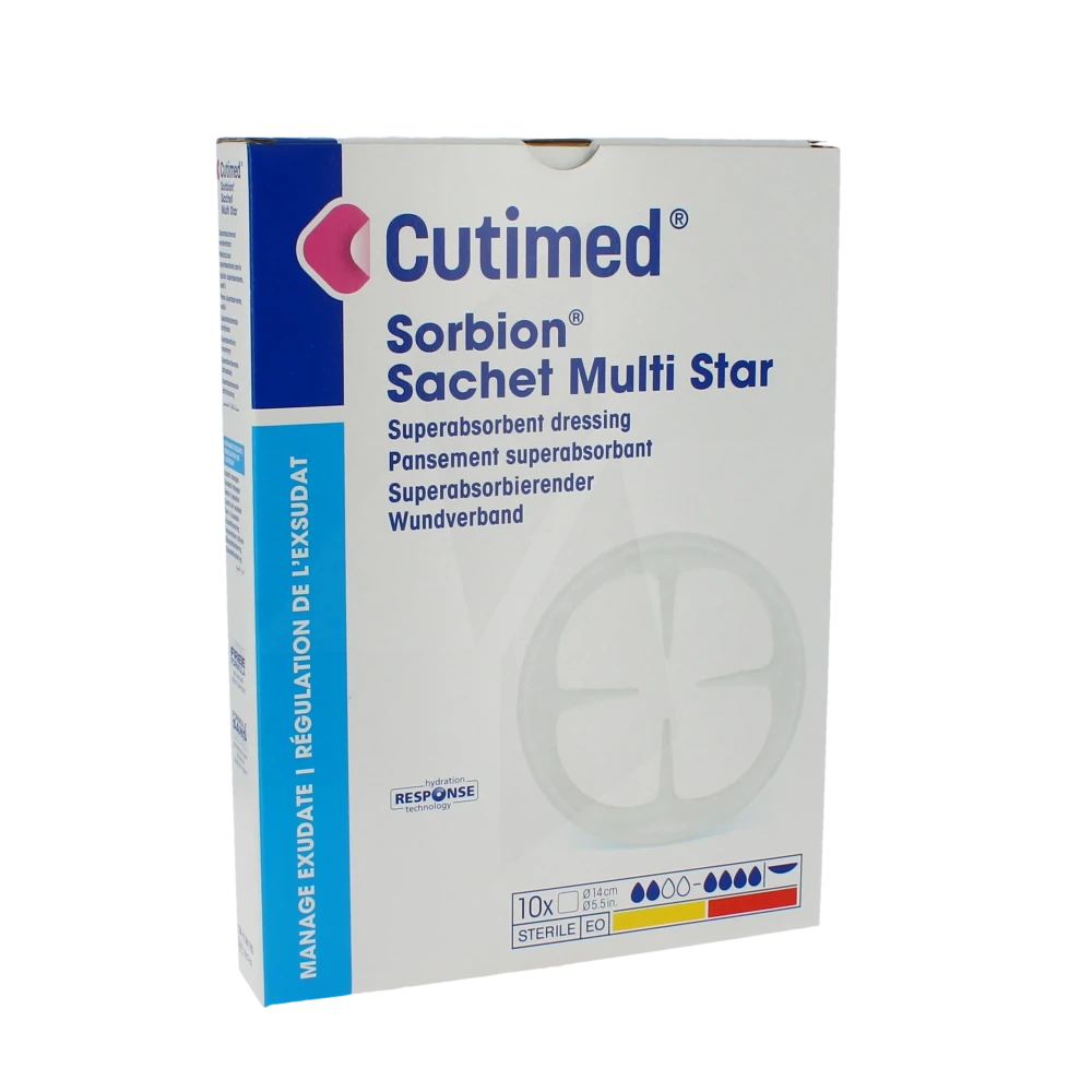 Cutimed Sorbion Multistar Pans Superabsorbant Diam 14cm B/10
