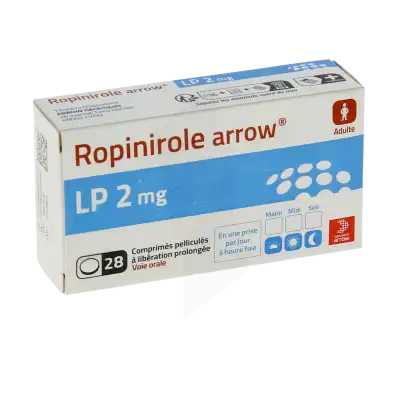 ROPINIROLE ARROW LP 2 mg, comprimé pelliculé à libération prolongée