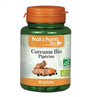 Nat&Form Bio Curcuma + Pipérine Bio Gélules B/80