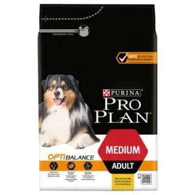 Pro Plan - Croquettes OPTIBALANCE Medium Poulet pour Chien - 3Kg