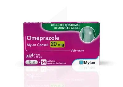 Omeprazole Mylan Conseil 20 Mg, Gélule Gastro-résistante à TOULON