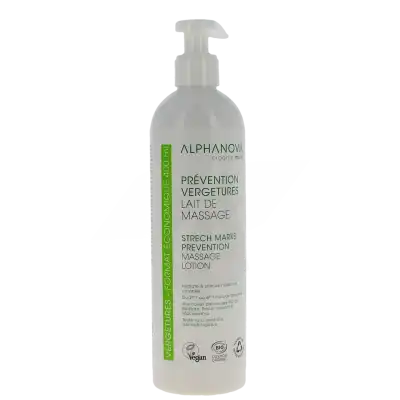 Alphanova Santé Bio Lait De Massage Prévention Intensive Vergeture Flacon Pompe De 400 Ml à Saint-Médard-en-Jalles