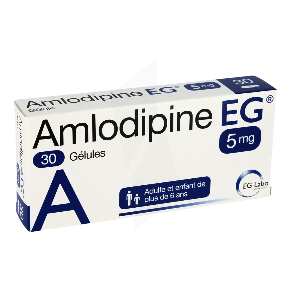 Amlodipine Eg 5 Mg, Gélule