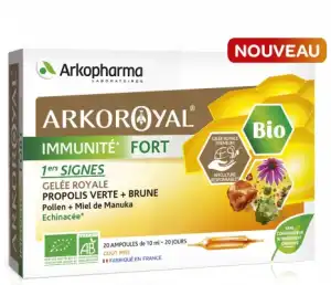 Arkoroyal Immunité Fort Solution Buvable 20 Ampoules/10ml à DURMENACH
