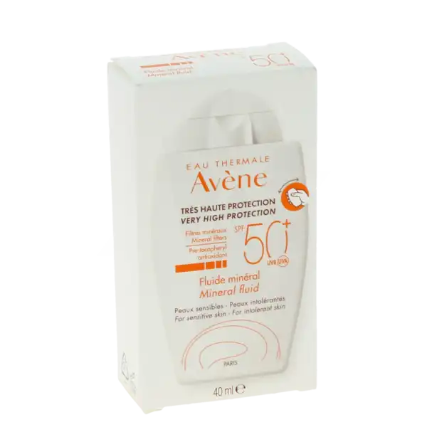 Avène Eau Thermale Solaire Spf50+ Minéral Fluide Fl/40ml