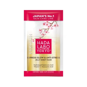 Hada Labo Tokyo Rohto Premium Masque Tissu Éclat Express Anti-stress Sachet/23ml