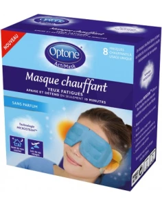 Optone Actimask Masque Chauffant Yeux Sans Parfum 8 Sachets/1