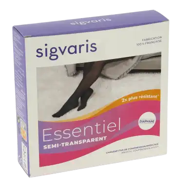 Sigvaris Essentiel Semi-transparent Chaussettes  Femme Classe 2 Naturel Small Normal à Vétraz-Monthoux
