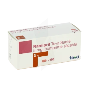 Ramipril Teva Sante 5 Mg, Comprimé Sécable