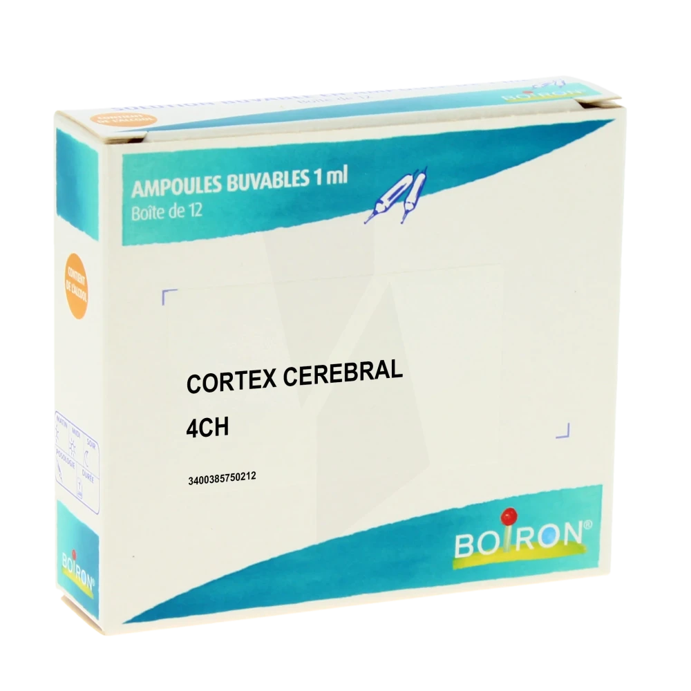 Boiron Cortex Cerebral 4ch Solution Buvable En Ampoules Boîte De 12 Ampoules