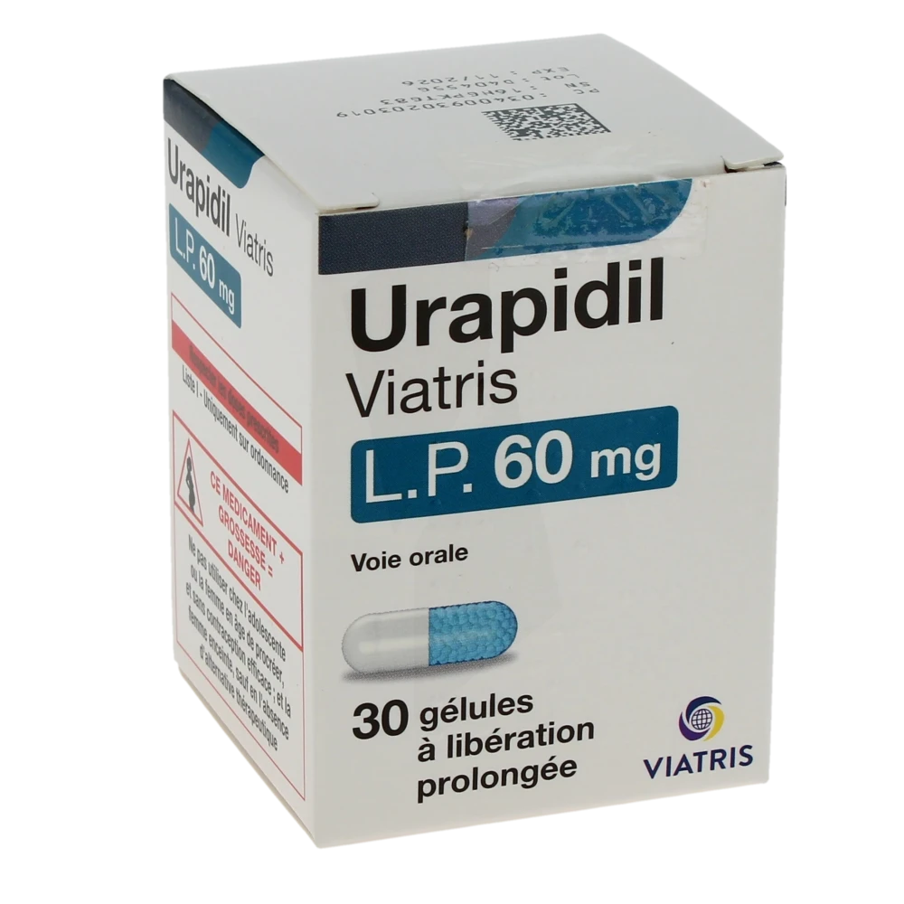 Urapidil Viatris Lp 60 Mg, Gélule à Libération Prolongée