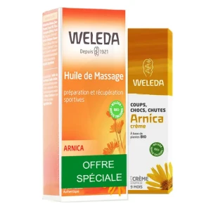 Weleda Soins Corps Huile De Massage Arnica Fl/100ml+crème
