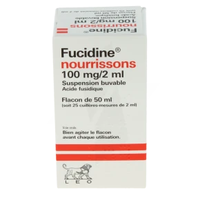 Fucidine Nourrissons 100 Mg/2 Ml, Suspension Buvable En Flacon
