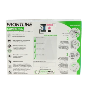 Frontline Combo 134,00 Mg / 120,60 Mg Solution Pour Spot-on Pour Chien M, Solution Pour Spot-on