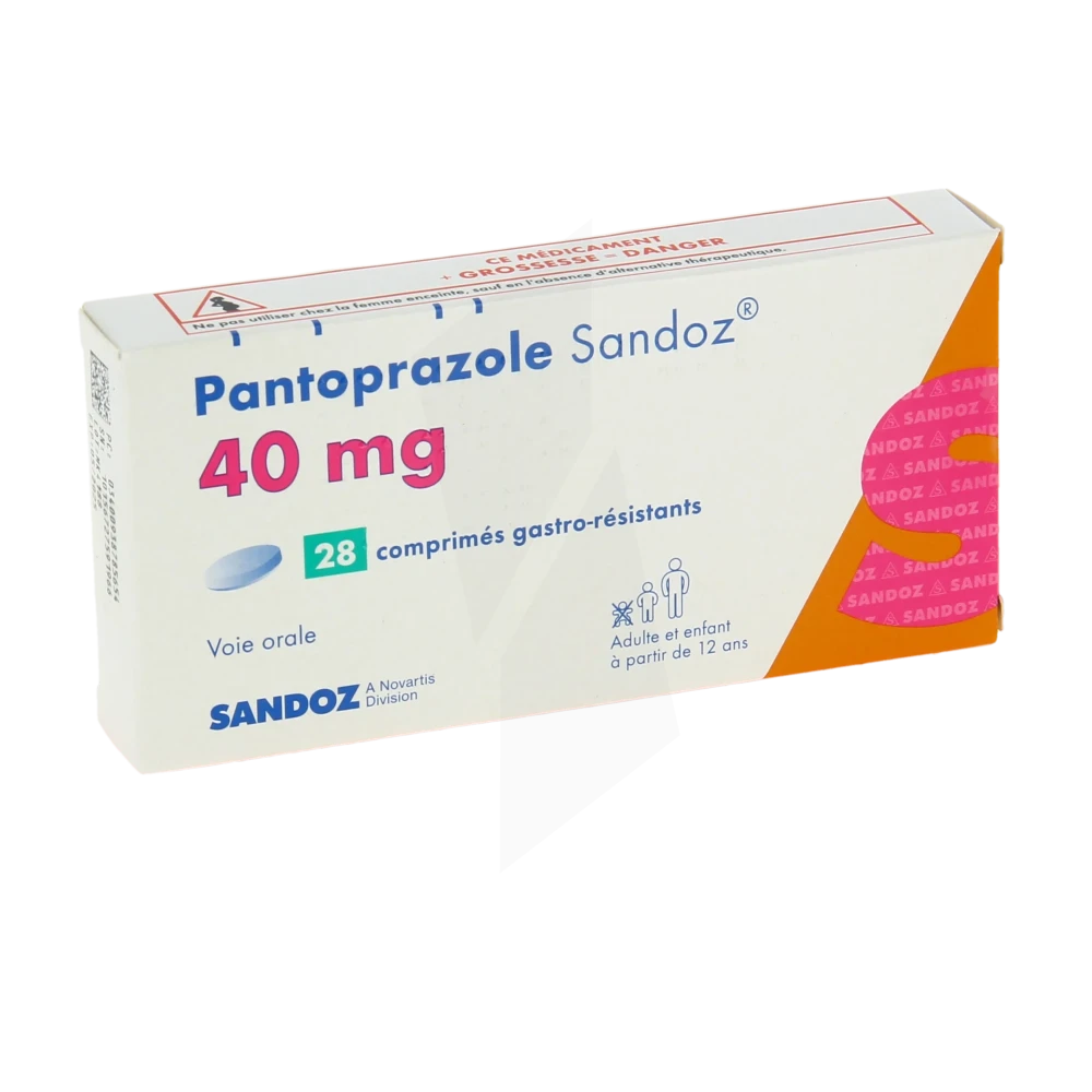 Pantoprazole Sandoz 40 Mg, Comprimé Gastro-résistant