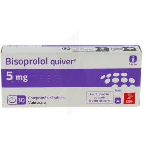Bisoprolol Quiver 5 Mg, Comprimé Sécable