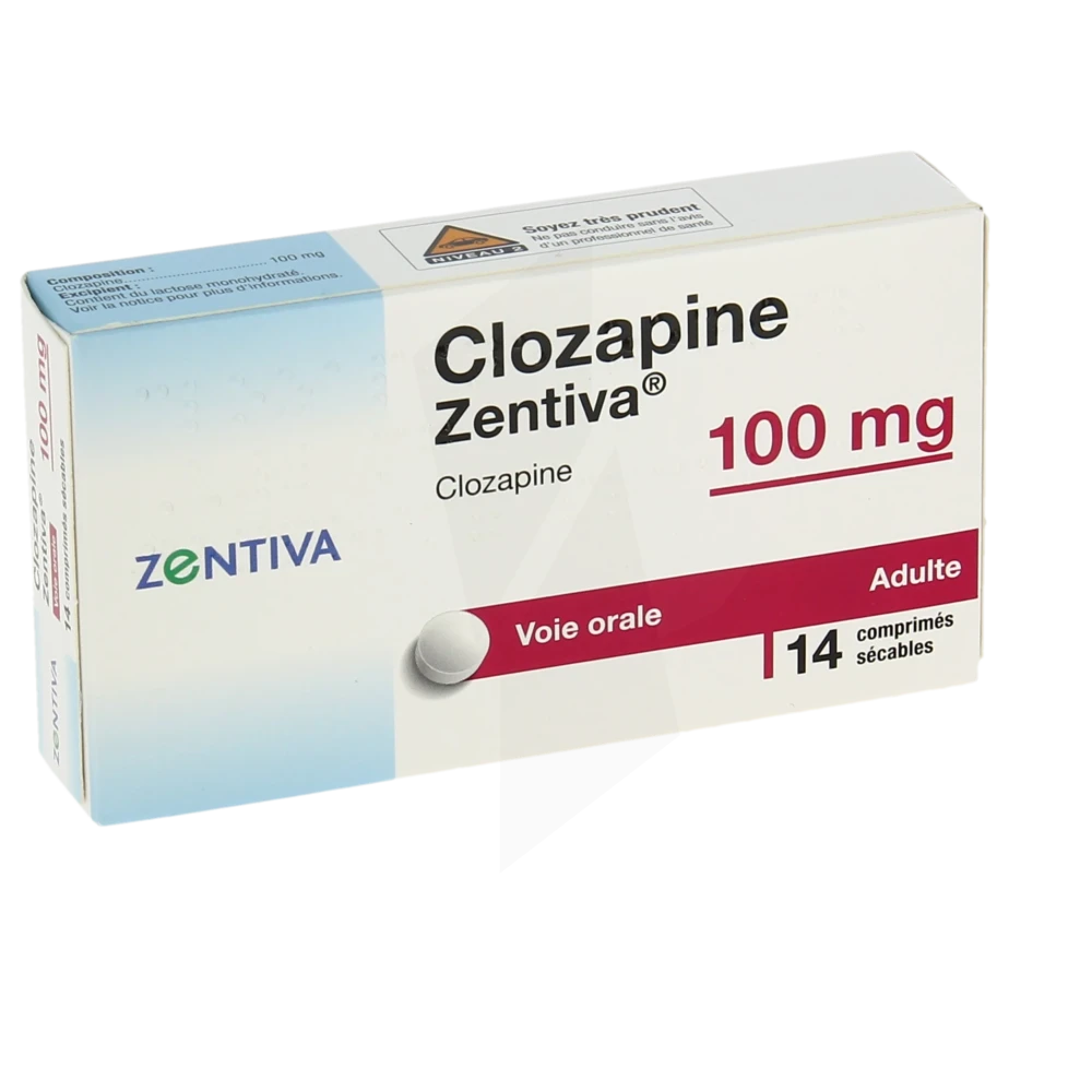 Clozapine Zentiva 100 Mg, Comprimé Sécable