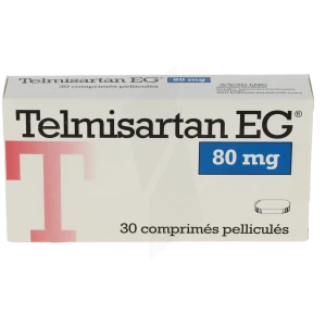 Telmisartan Eg 80 Mg, Comprimé Pelliculé