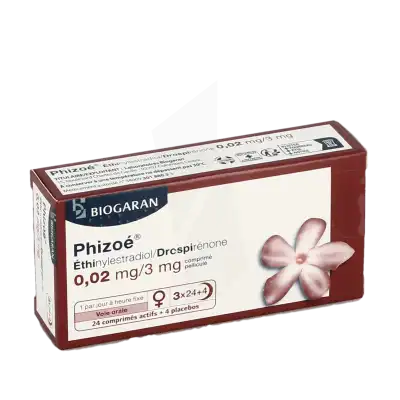 Phizoe 0,02 Mg/3 Mg, Comprimé Pelliculé à ROMORANTIN-LANTHENAY