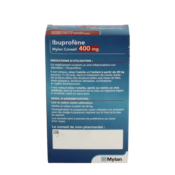 Ibuprofene Viatris Conseil 400 Mg, Suspension Buvable En Sachet
