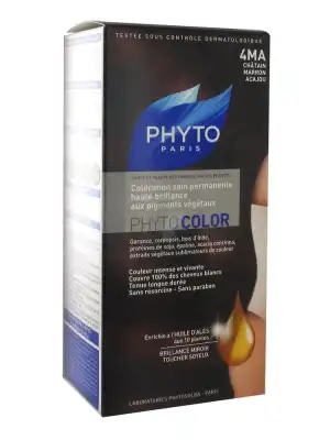 Phytocolor Coloration Permanente Phyto Chatain Marron Acajou 4ma à Embrun
