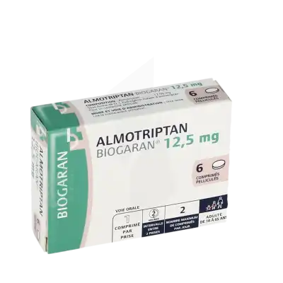 Almotriptan Biogaran 12,5 Mg, Comprimé Pelliculé à RUMILLY