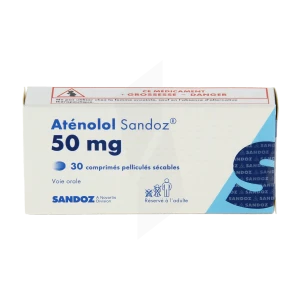 Atenolol Sandoz 50 Mg, Comprimé Pelliculé Sécable