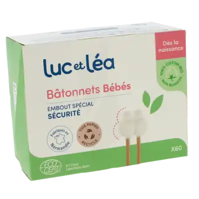 Luc Et Lea Bâtonnet Ouaté Tige Papier Bébé B/200 à Angers
