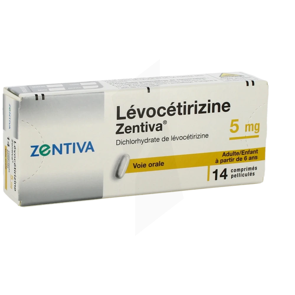 Levocetirizine Zentiva 5 Mg, Comprimé Pelliculé