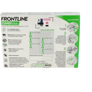 Frontline Combo 134,00 Mg / 120,60 Mg Solution Pour Spot-on Pour Chien M, Solution Pour Spot-on