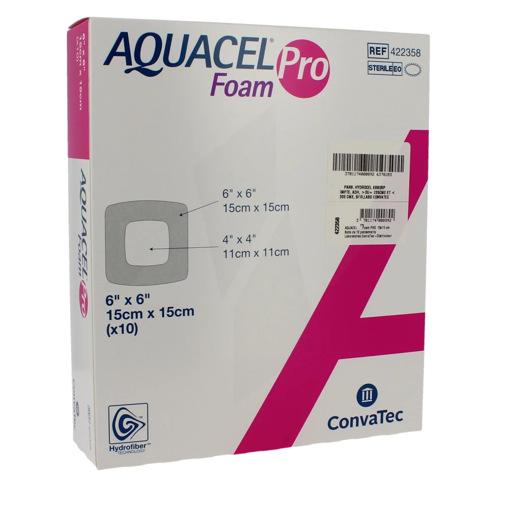 Aquacel Foam Pro 15cmx15cm B/10