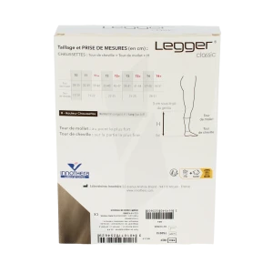 Legger® Classic Classe Ii Chaussettes Noir Taille 3 Normal Pied Fermé