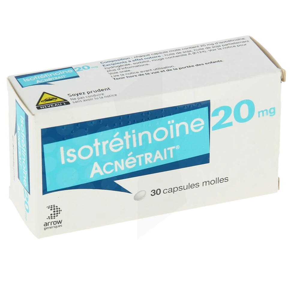 Isotretinoine Acnetrait 20 Mg, Capsule Molle