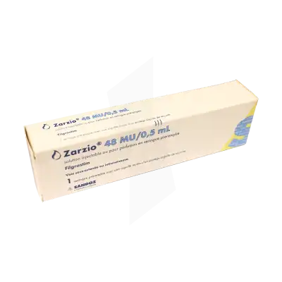 ZARZIO 48 MU/0,5 mL, solution injectable ou pour perfusion en seringue préremplie